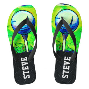 Golf spielender Sport-Diamant-Platten-Name drehen Flip Flops