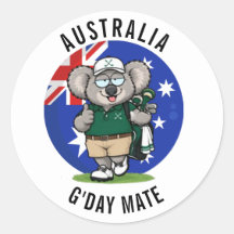 Golf spielender Vater Aussie Koala