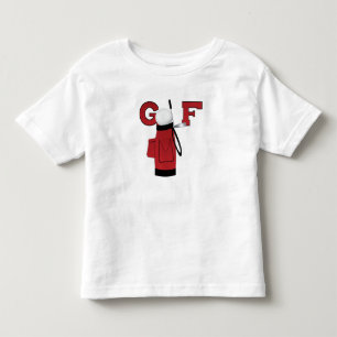Golf-Sport mit roter Tasche Kleinkind T-shirt