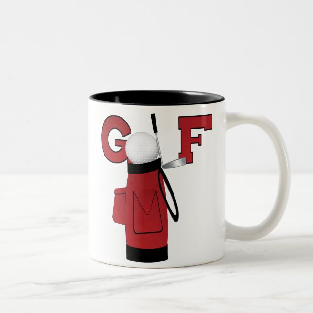 Golf-Sport mit roter Tasche Zweifarbige Tasse (Rechts)