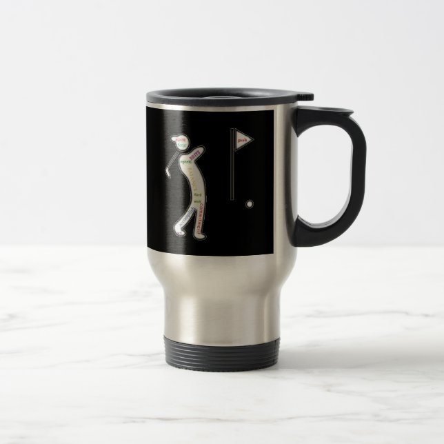 Golf, Sport, Motivierend Worte Reisebecher (Rechts)