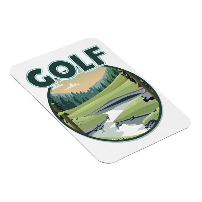 Golf Sportlogo Magnet (Rechte Seite)