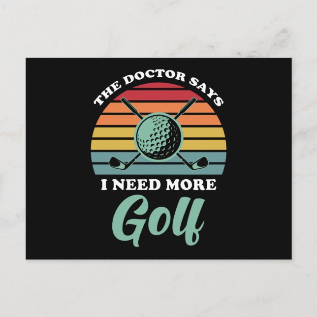 Golf Sprichwort Funny Postkarte (Vorderseite)