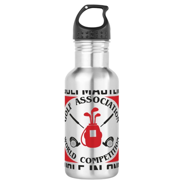 Golf Sprichwort in einem Edelstahlflasche (Vorderseite)
