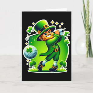 Golf St. Patricks Day Golf Irisches Golfen 1 Karte