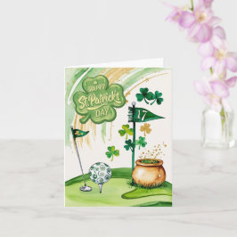 Golf St. Patrick's Day Golf zum Thema Golfer Karte