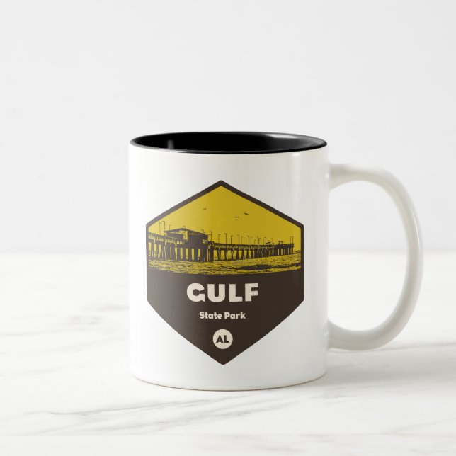 Golf Staat Park, Alabama Zweifarbige Tasse (Rechts)