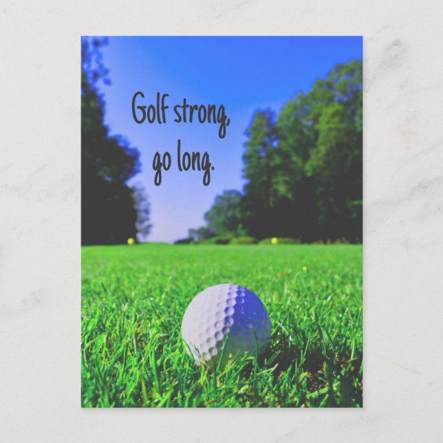 Golf starke, lange Rasen-Golf Postkarte (Vorderseite)
