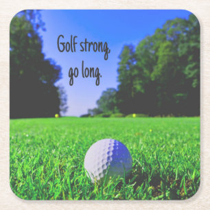 Golf starke, lange Rasen-Golf Rechteckiger Pappuntersetzer