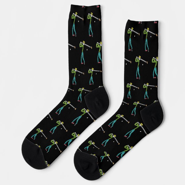 Golf Stickman Socken (Linkes Detail)
