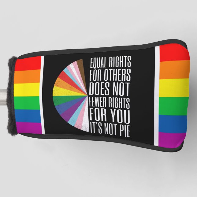 Golf Stolz-Monat Golf Regenbogen-Feier Headcover (Vorderseite)