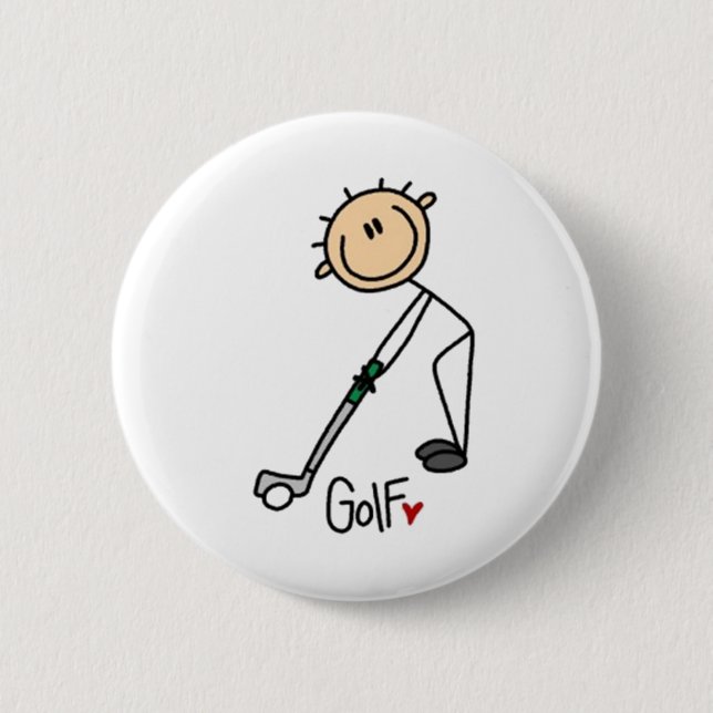 Golf Strichmännchen Button (Vorderseite)