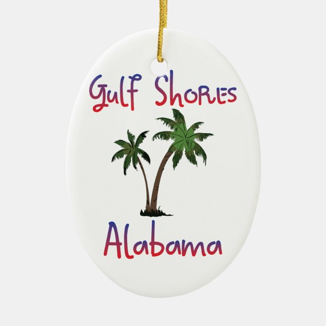 Golf stützt Alabama unter Keramik Ornament (Vorne)