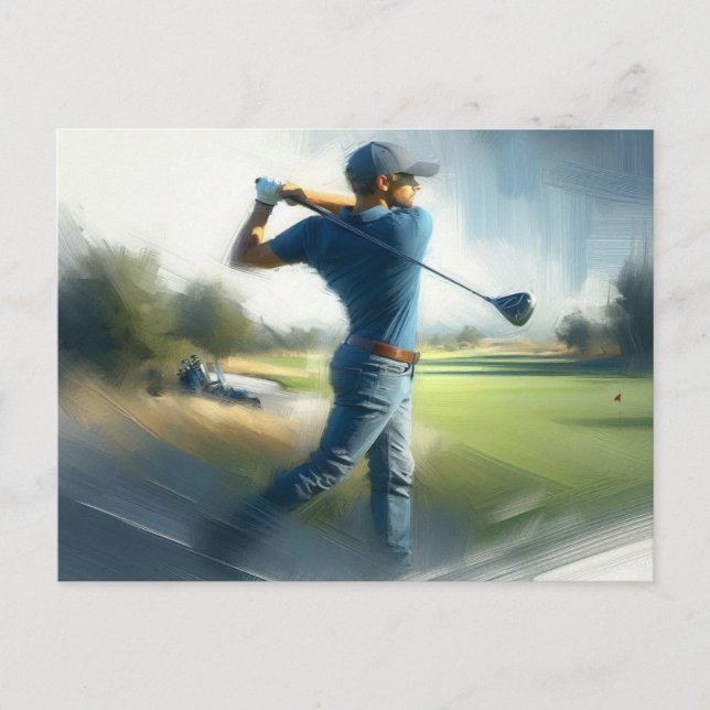 Golf Swing, Postkarte (Vorderseite)