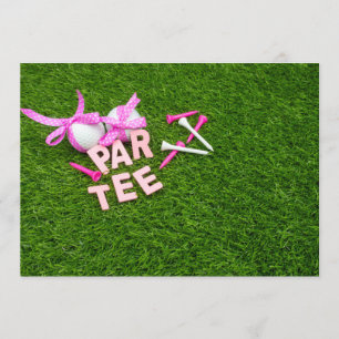 Golf T-Shirts Par T-Shirt Party Einladung auf grün