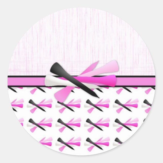 Golf T-Shirts - Women.jpg Runder Aufkleber (Vorderseite)