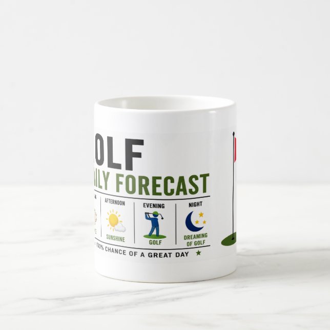 Golf-Tagesablauf Golfer Kaffeetasse (Mittel)