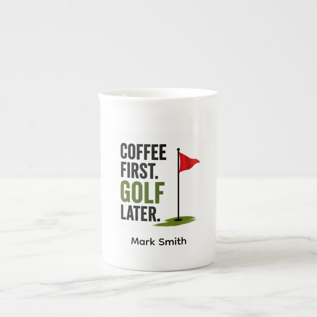 Golf täglicher Kaffee  Prozellantasse (Vorderseite)