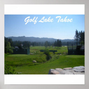 Golf Tahoe Plakat ", das Golf spielt in Tahoe