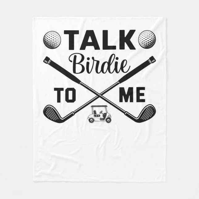 Golf Talk Birdie to Me Funny Fleecedecke (Vorderseite)