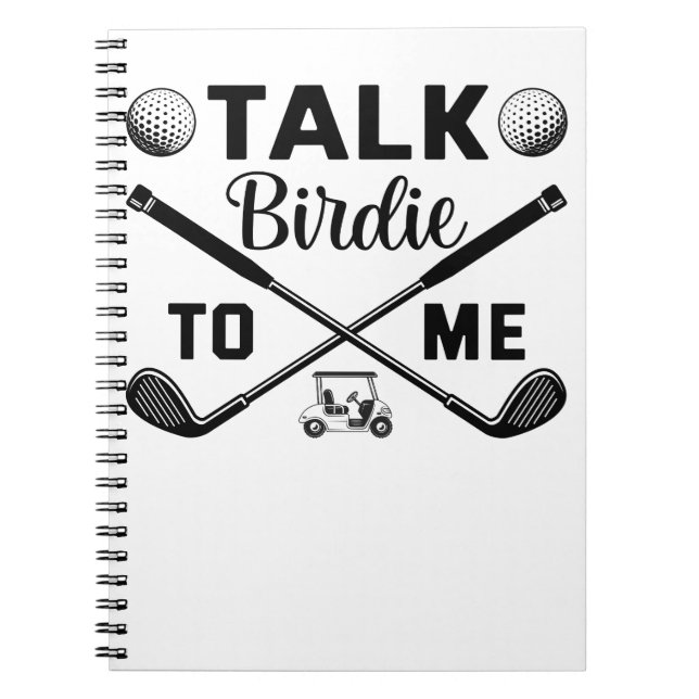 Golf Talk Birdie to Me Funny Notizblock (Vorderseite)