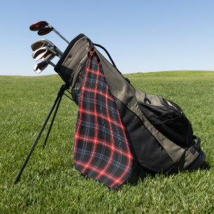 Golf Tartan noir et rouge Motif serviette de Golfer