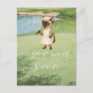 Golf Tauchen Sie ein mit Golfer Golf auf Grün Postkarte