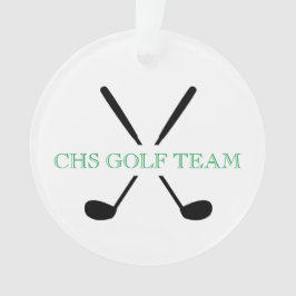 Golf Team Clubs Player School Jahr Award Achtung Ornament