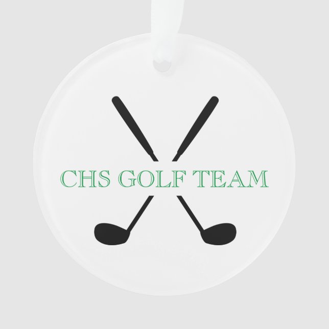 Golf Team Clubs Player School Jahr Award Achtung Ornament (Vorderseite)