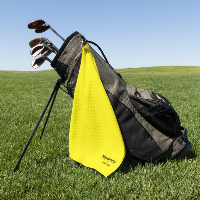 Golf-Team der Universität Gelb und Schwarz Golfhandtuch (Gras)