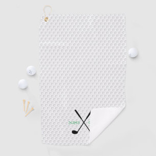 Golf Team INITIALS Golfklubs Ball Player Golfhandtuch