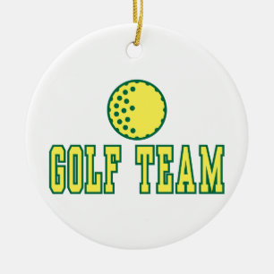 Golf-Team-Logo-Design Keramik Ornament