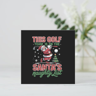 Golf Team steht auf Santas unartiger Liste Xmas Sa Einladung
