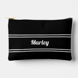 Golf Tee Golfer Black & White Modern Accessory  Zubehörtasche