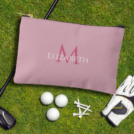 Golf Tee Golfer Pink Monogram Modern Accessory  Zubehörtasche