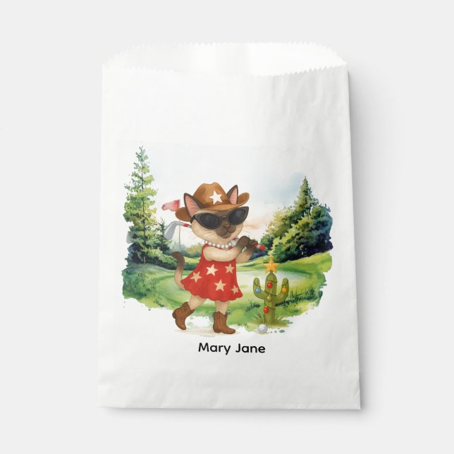 Golf Texas zum Thema für Cat-Liebhaber Geschenktütchen (Vorderseite)