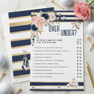 Golf Thema Brautparty Over Under Spiel Navy Gold