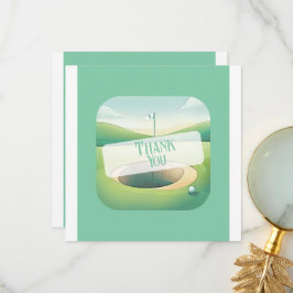 Golf Thema Danke Karte | Flat Option
