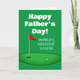 Golf-Thema Frohen Vatertag Grußkarte für Papa Karte