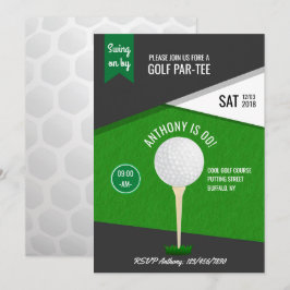 Golf Thema Geburtstagsparty individuelle Einladung