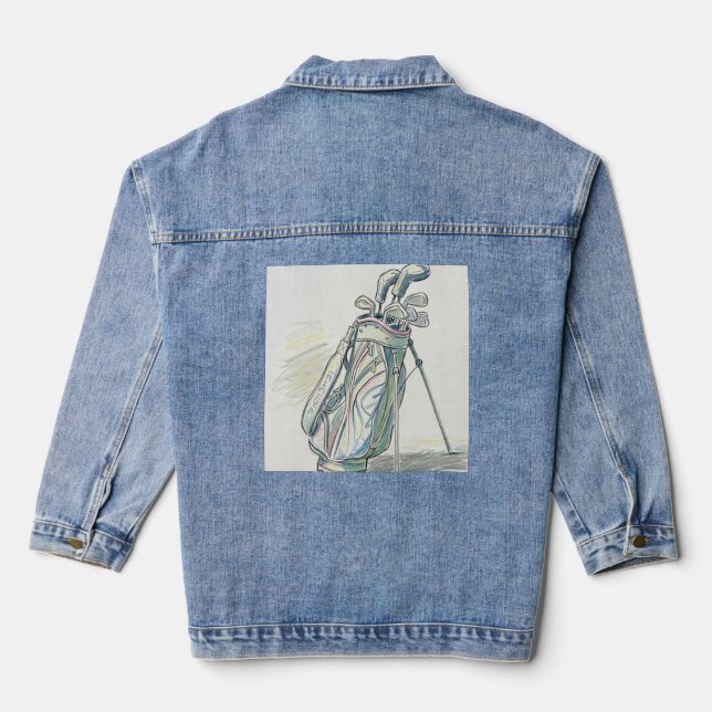 Golf-Thema Jeansjacke (Rückseite)