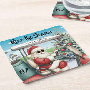 Golf Thema Rizz the Season 67 Name Rechteckiger Pappuntersetzer