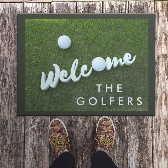 Golf Thema Willkommen im Golfers Doormat Fußmatte (Welcome the Golfers doormat perfect for your door)