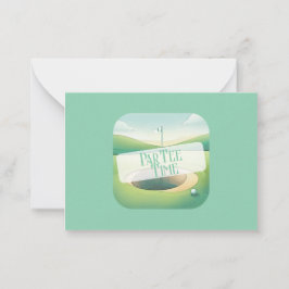 Golf Theme Green Personalisiert Mitteilungskarte