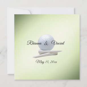 Golf Theme Green Wedding Einladungen