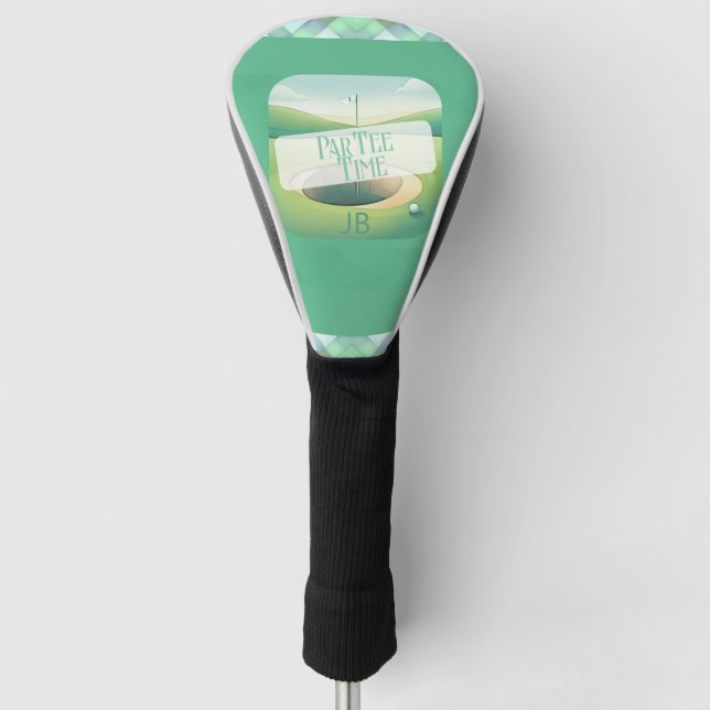 Golf Theme Par T-Shirt Monogram Headcover (Vorderseite)