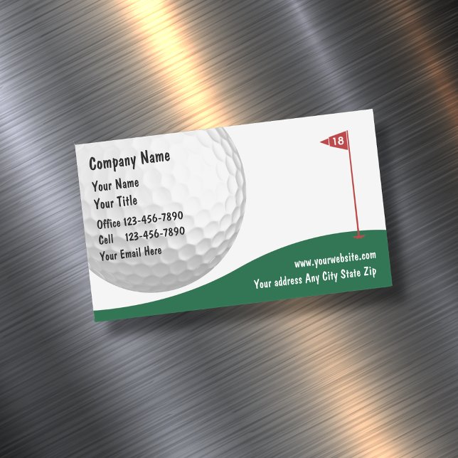 Golf Theme Simple Business Cards Magnet (Von Creator hochgeladen)