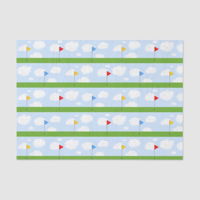 Golf Themed Feier Seidenpapier (Vorderseite)