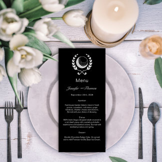 Golf Themed Hochzeit Menükarte