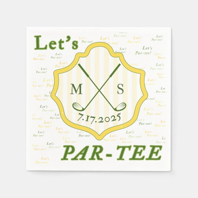 Golf Themed Par-T Serviette (Vorderseite)